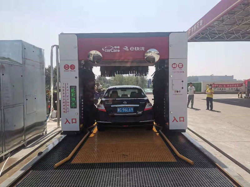 秦皇島加油站安裝萬杉無人值守洗車機